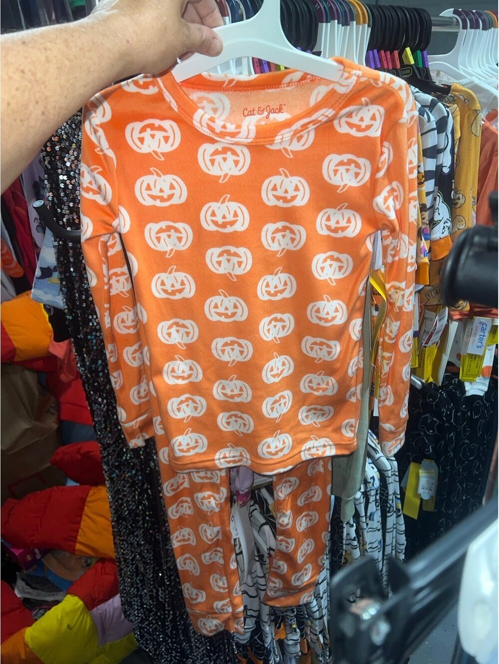 Kids Halloween Stretch Velour pajamas size S 6/7